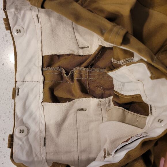 Vtg Duxbak Mains Le Cloth Hunting Bottoms Mens 31x26 Fishing Brown Field Pants - Picture 7 of 10